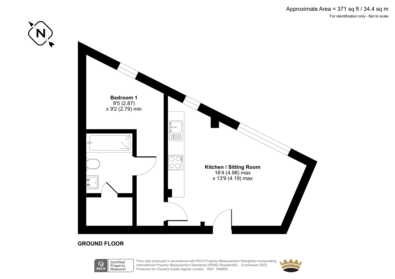 Flat 1 Pipe Kiln Court, 11, Bridge Street, Hampshire floorplan
