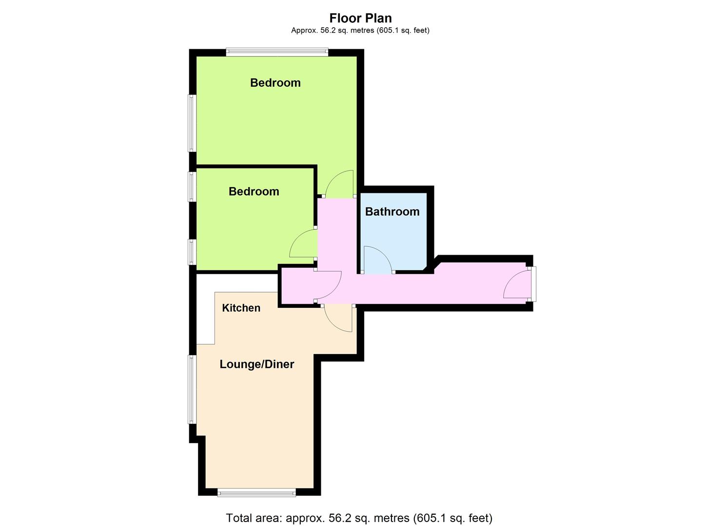 Flat 2, Durston House, Chesterfield Road, Goring-by-Sea floorplan