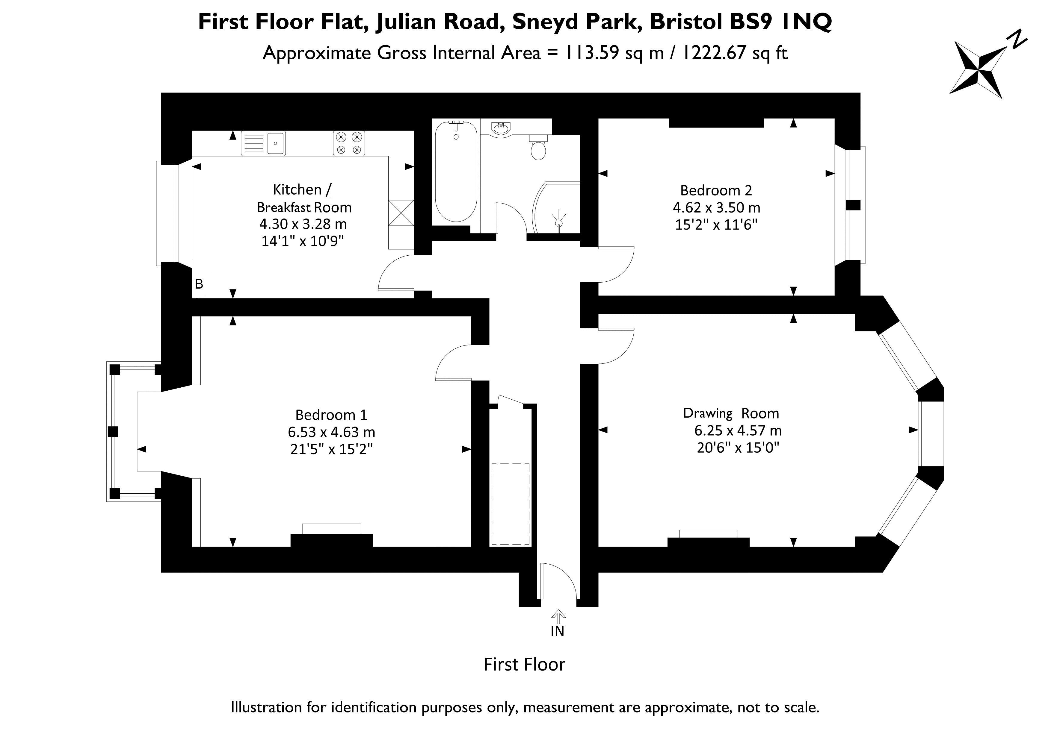 First Floor Flat, 9, Julian Road, Bristol floorplan