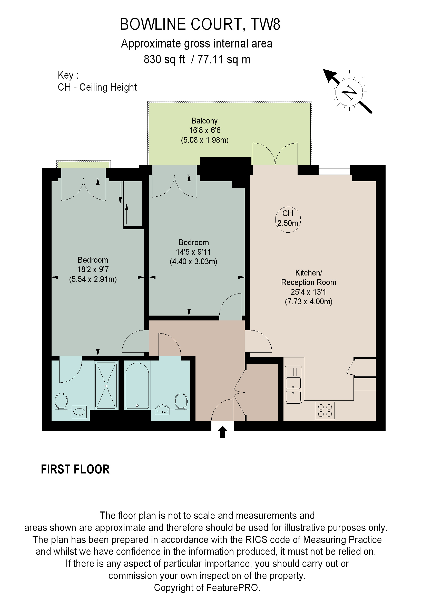 2 Bedrooms Flat for sale in Bowline Court, Brentford TW8