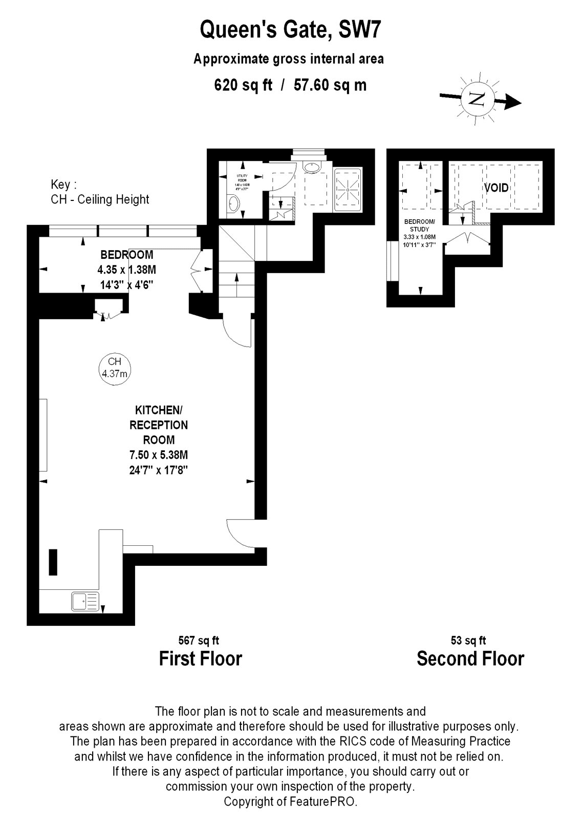 0 Bedrooms Studio to rent in Queen's Gate, South Kensington, London SW7