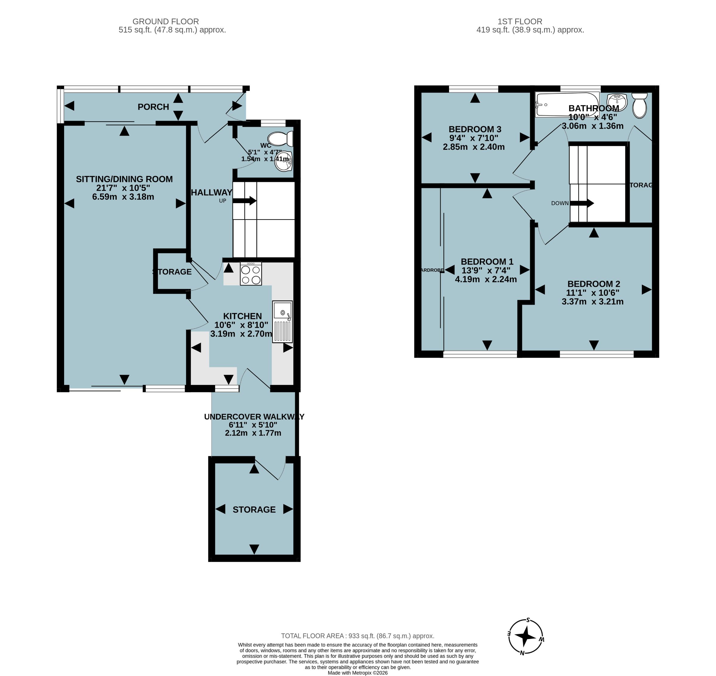 57 Martin Road, Barnstaple floorplan
