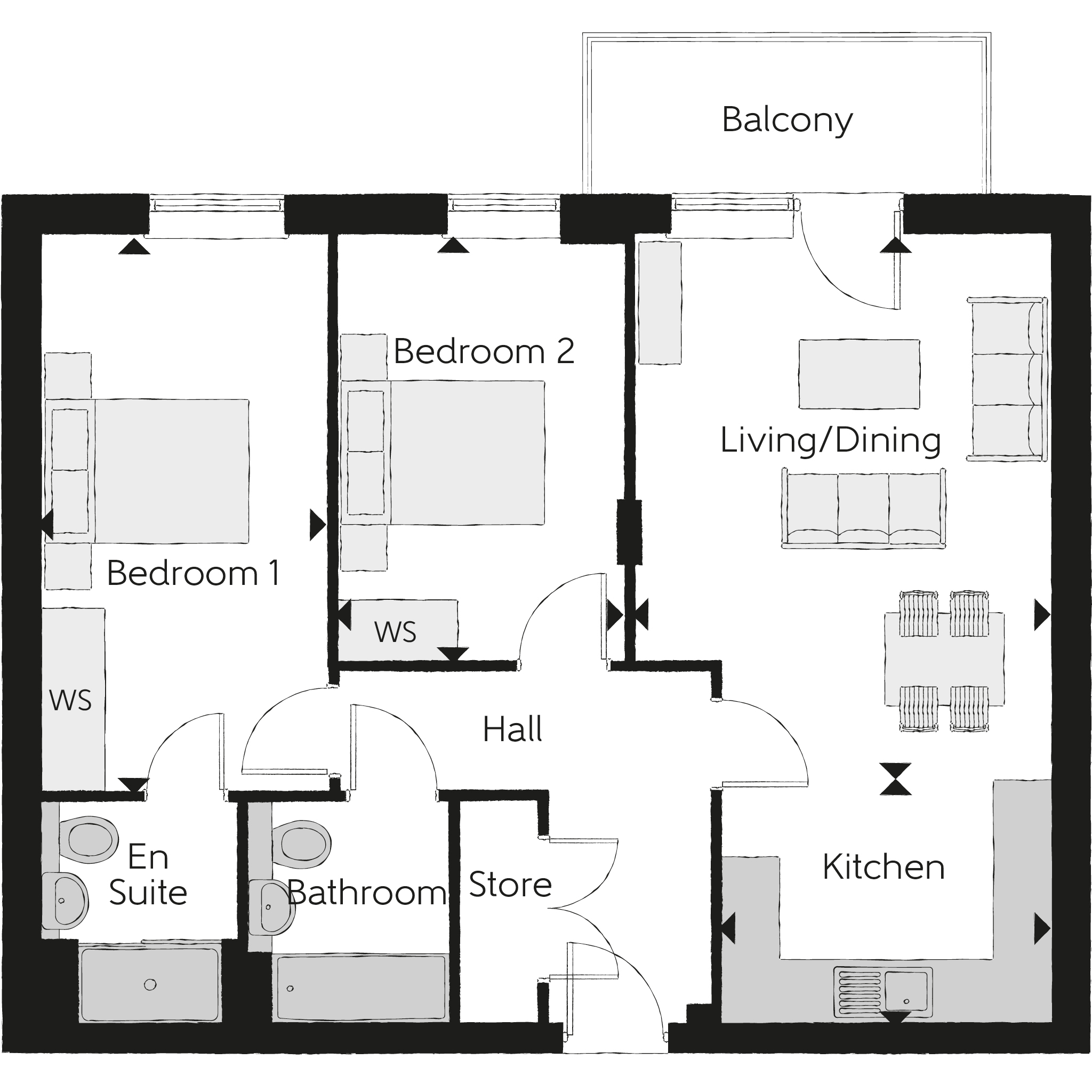 7, Greenwood Gardens, Hop Hill, Brewery Square, Dorchester floorplan