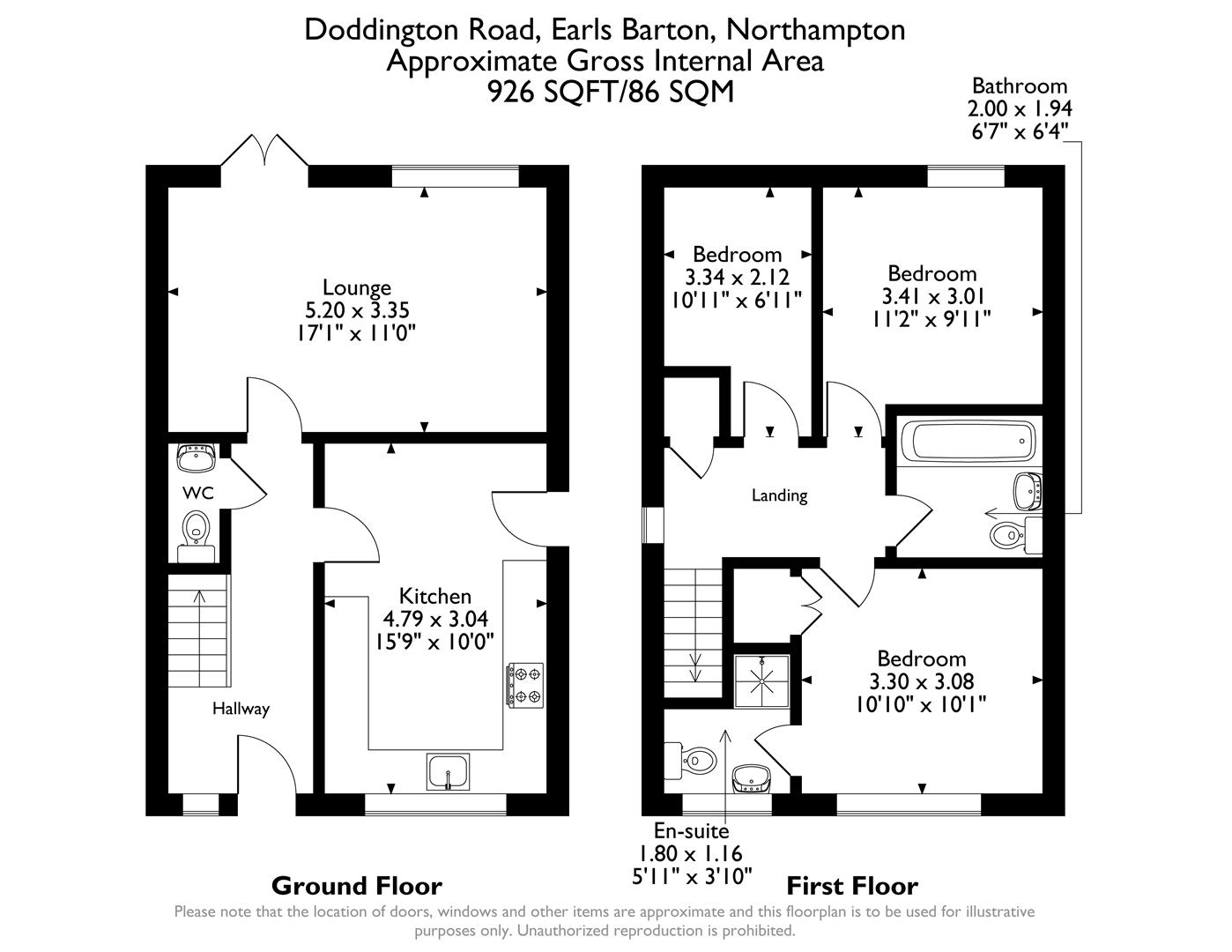 33A, Doddington Road, Northampton floorplan