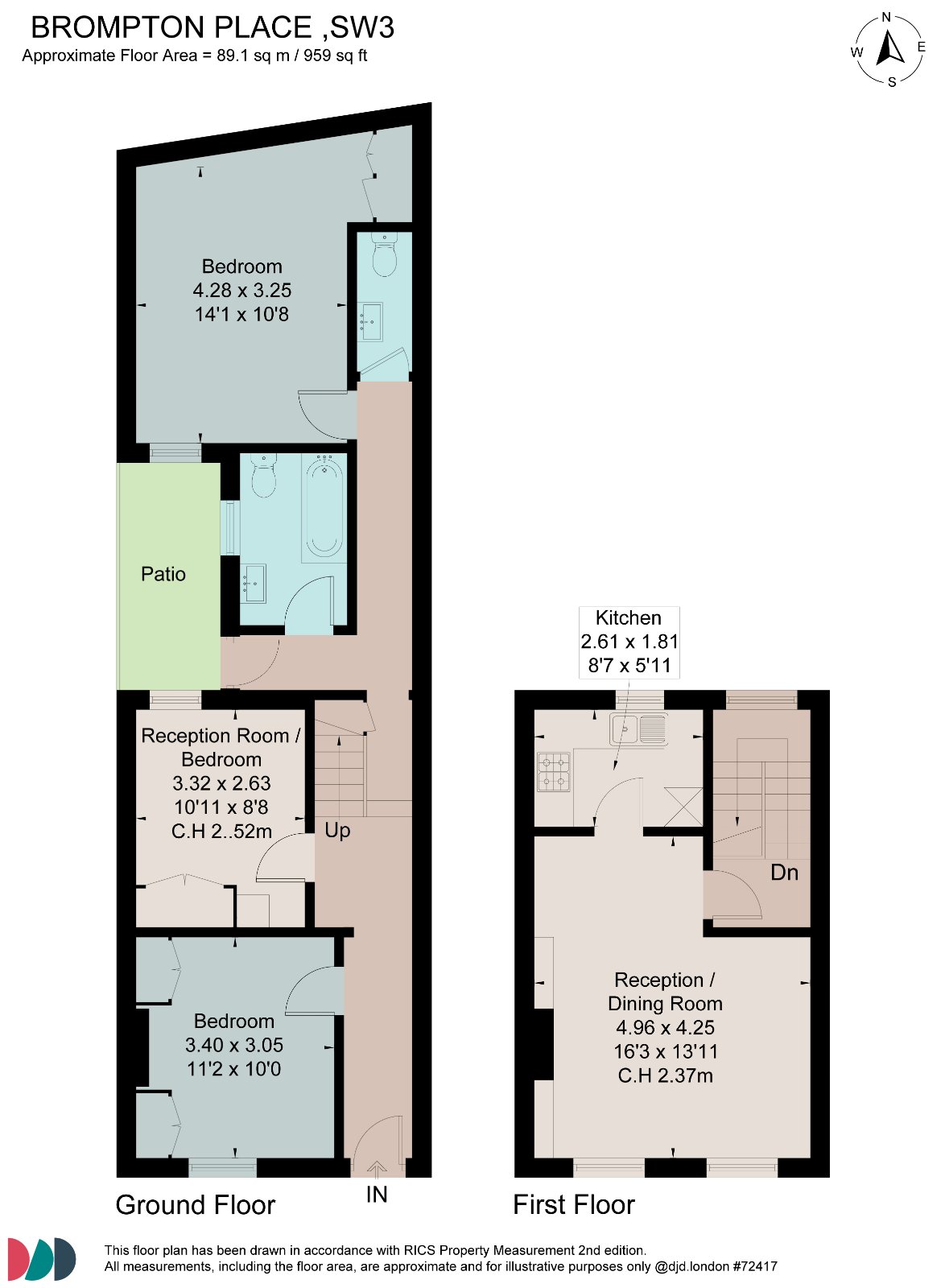 10, Brompton Place, London floorplan