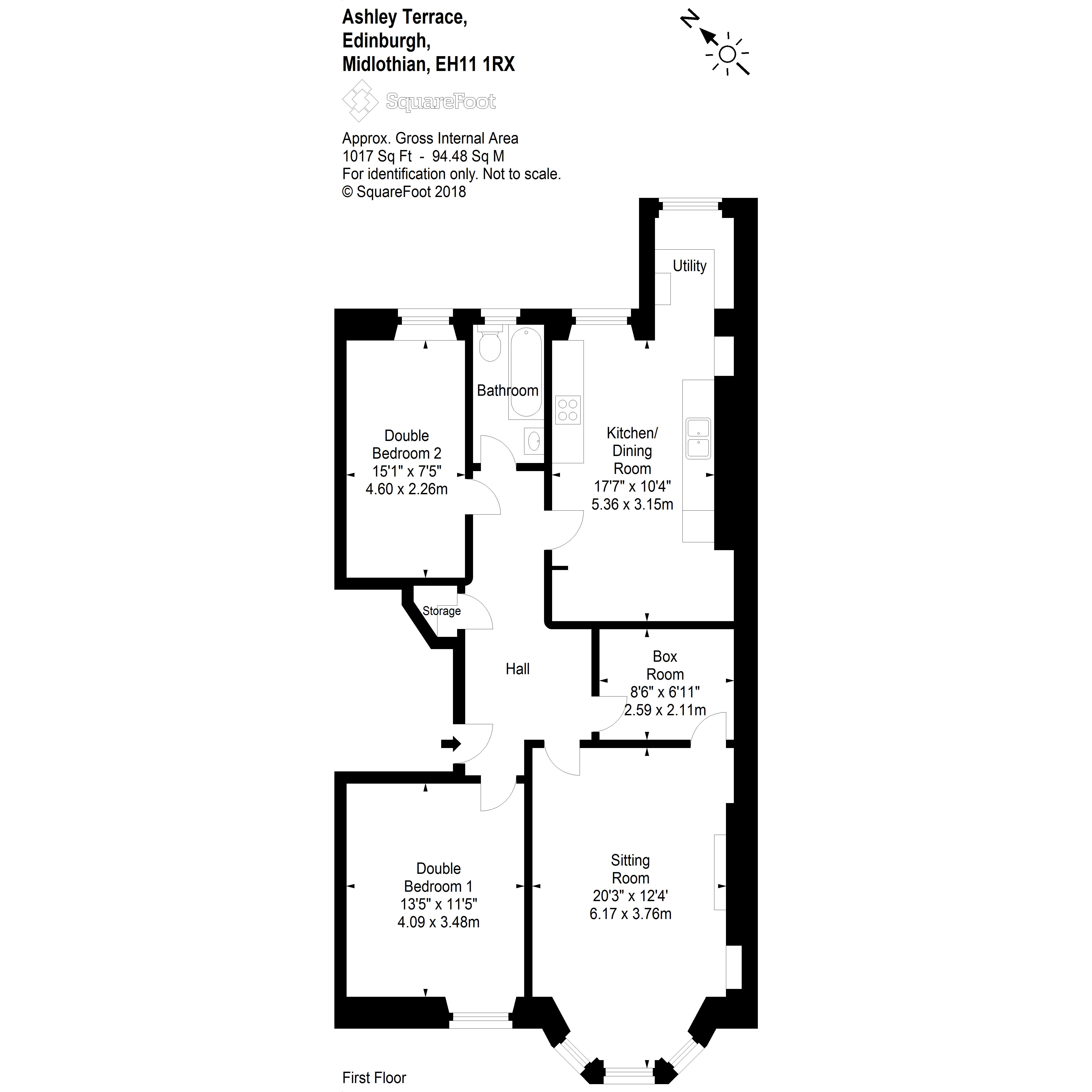 2 Bedrooms Flat for sale in 61/1 Ashley Terrace, Edinburgh EH11