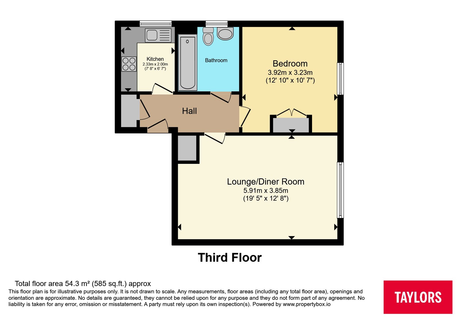 Flat 60, Magnon Court,, Lake Street, Bedfordshire floorplan