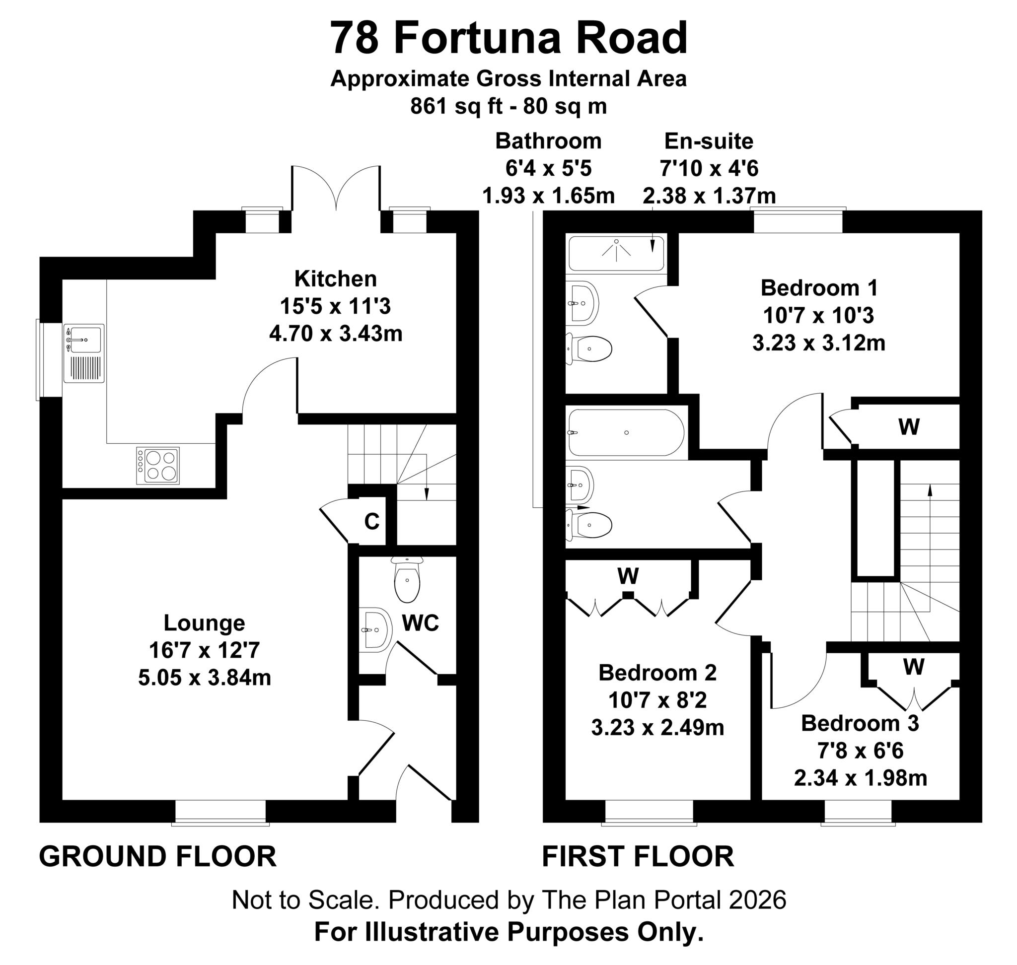 78, Fortuna Road, Blandford Forum floorplan