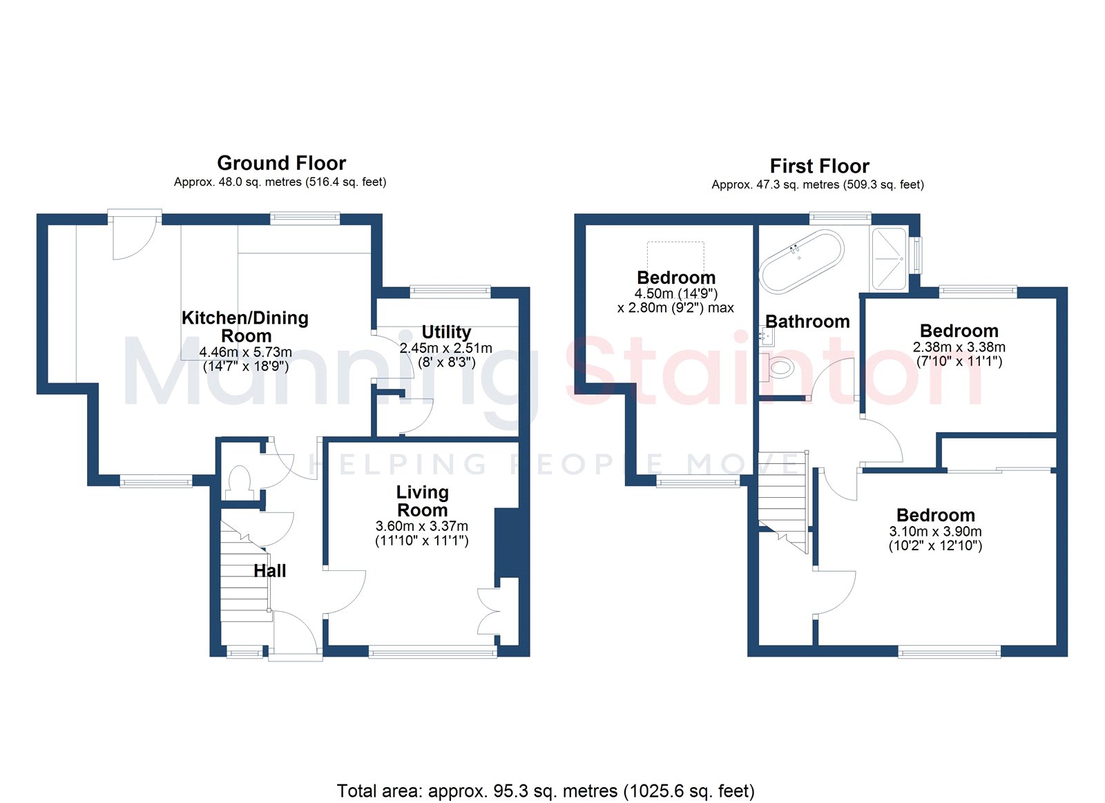 40, Markham Crescent, Leeds floorplan