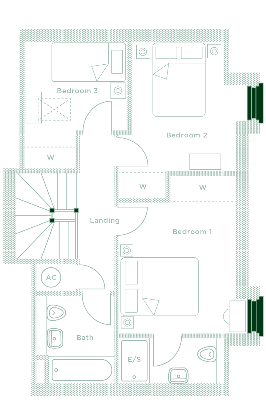 Plot 14 The Lullington, 14, The West Wing Houghton Grange, St Ives, Cambs floorplan