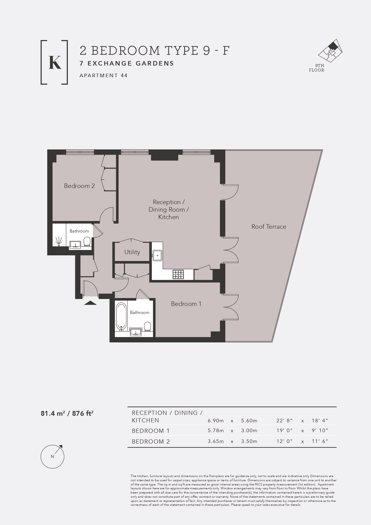 Apartment 10, Keybridge, Exchange Gardens, London floorplan