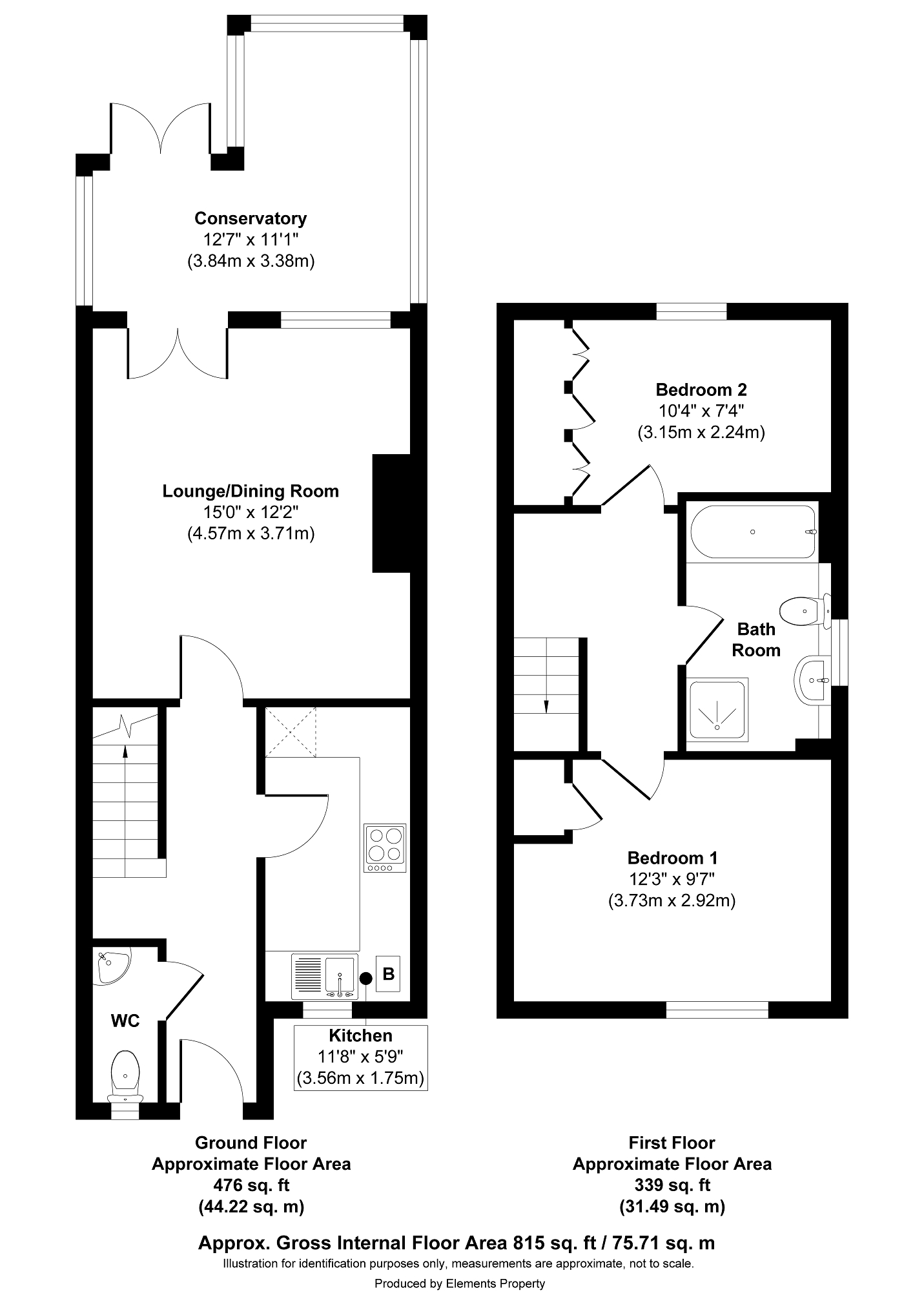 17, Flint Close, Crawley floorplan