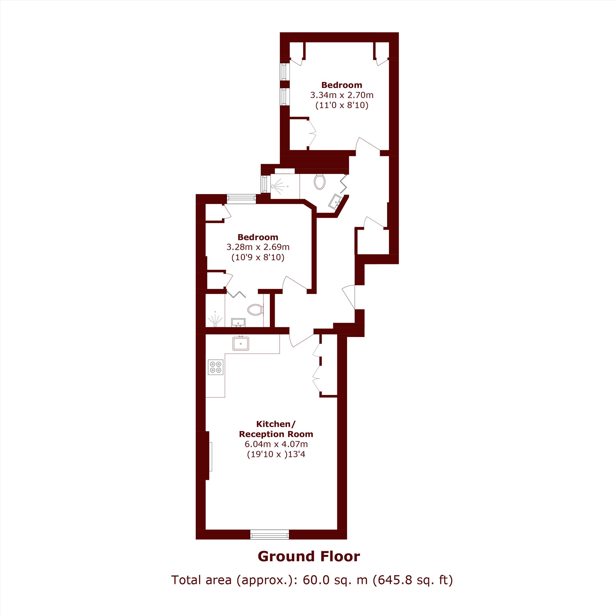 Ground Floor Flat, 10, Eccleston Square, London floorplan