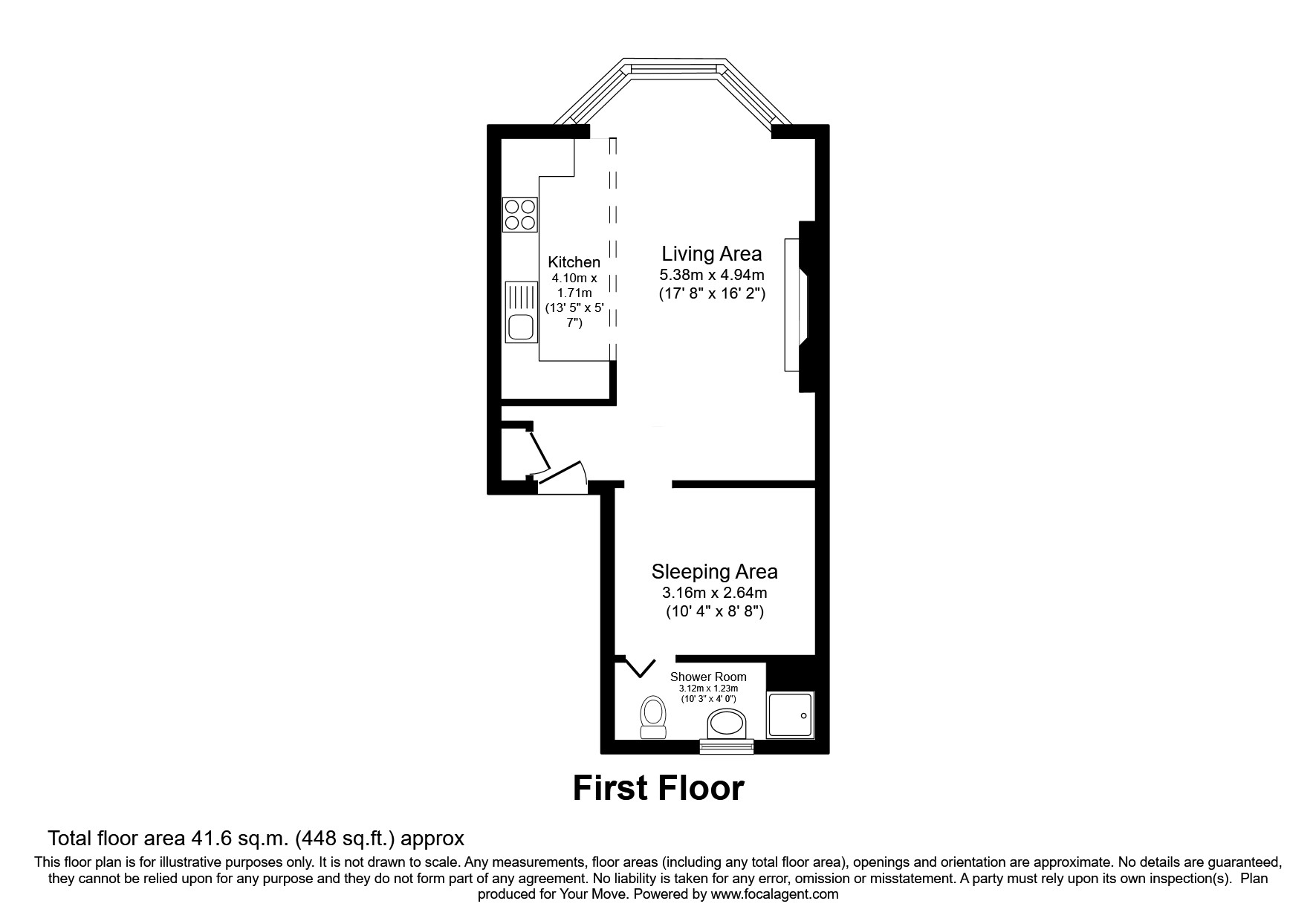 First Floor Flat, 20, Montpelier Road, East Sussex floorplan