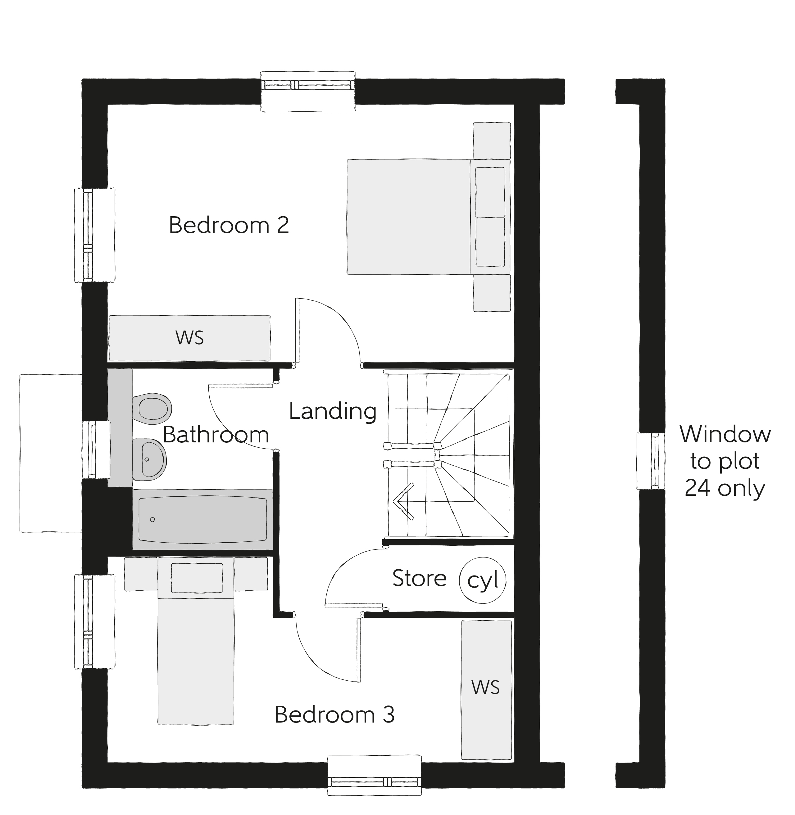 24, 36 Waterslade Way, Houghton Regis floorplan