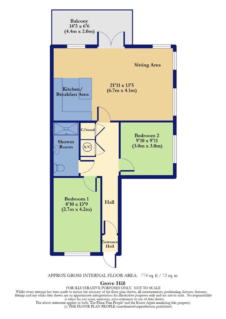Flat 2, 11, Grove Hill Close, Reading floorplan