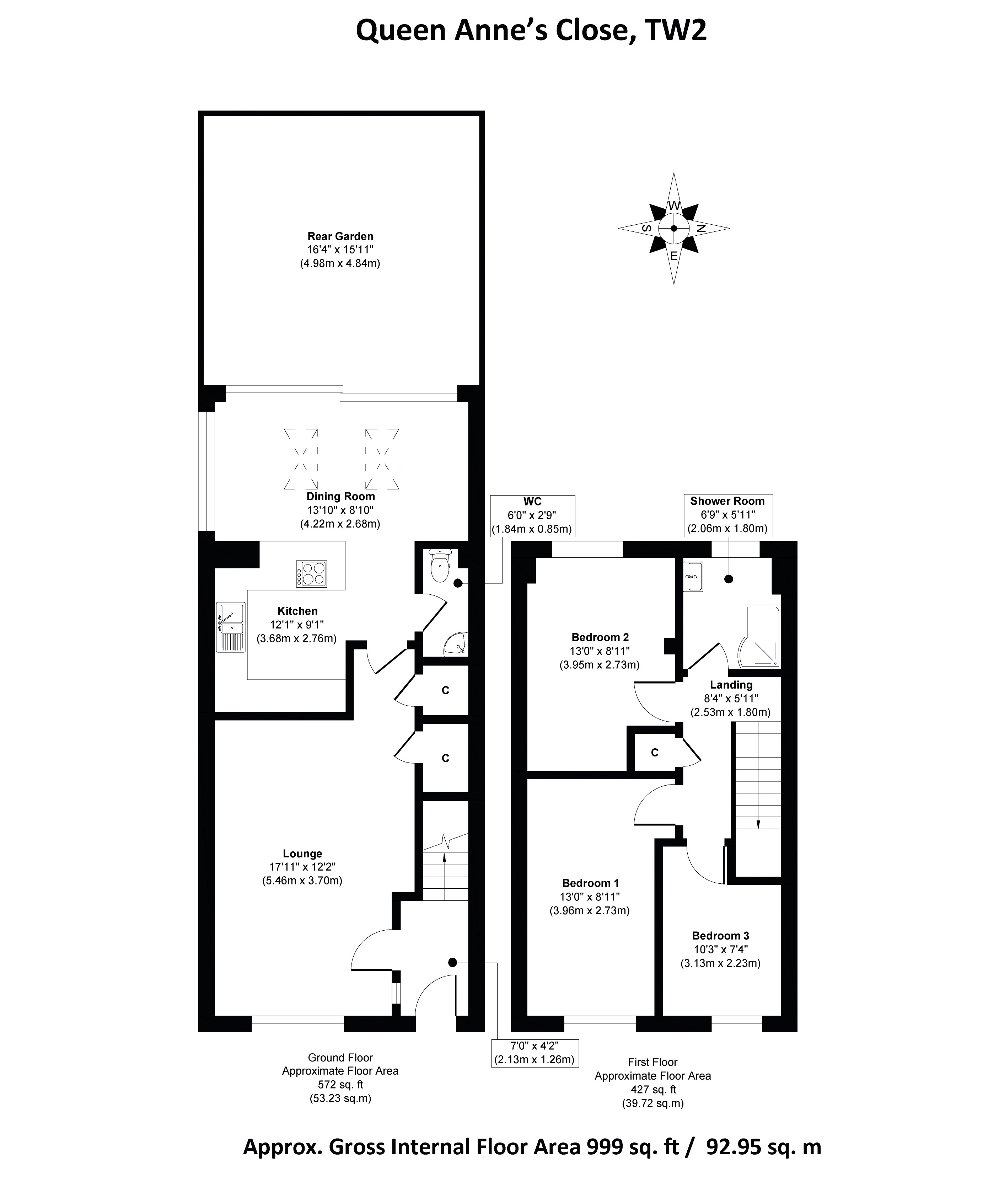 14, Queen Annes Close, Twickenham floorplan