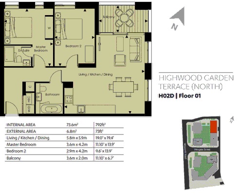 2 Bedrooms Flat for sale in Highwood Garden Terrace, Elephant Park, Elephant & Castle, London SE17