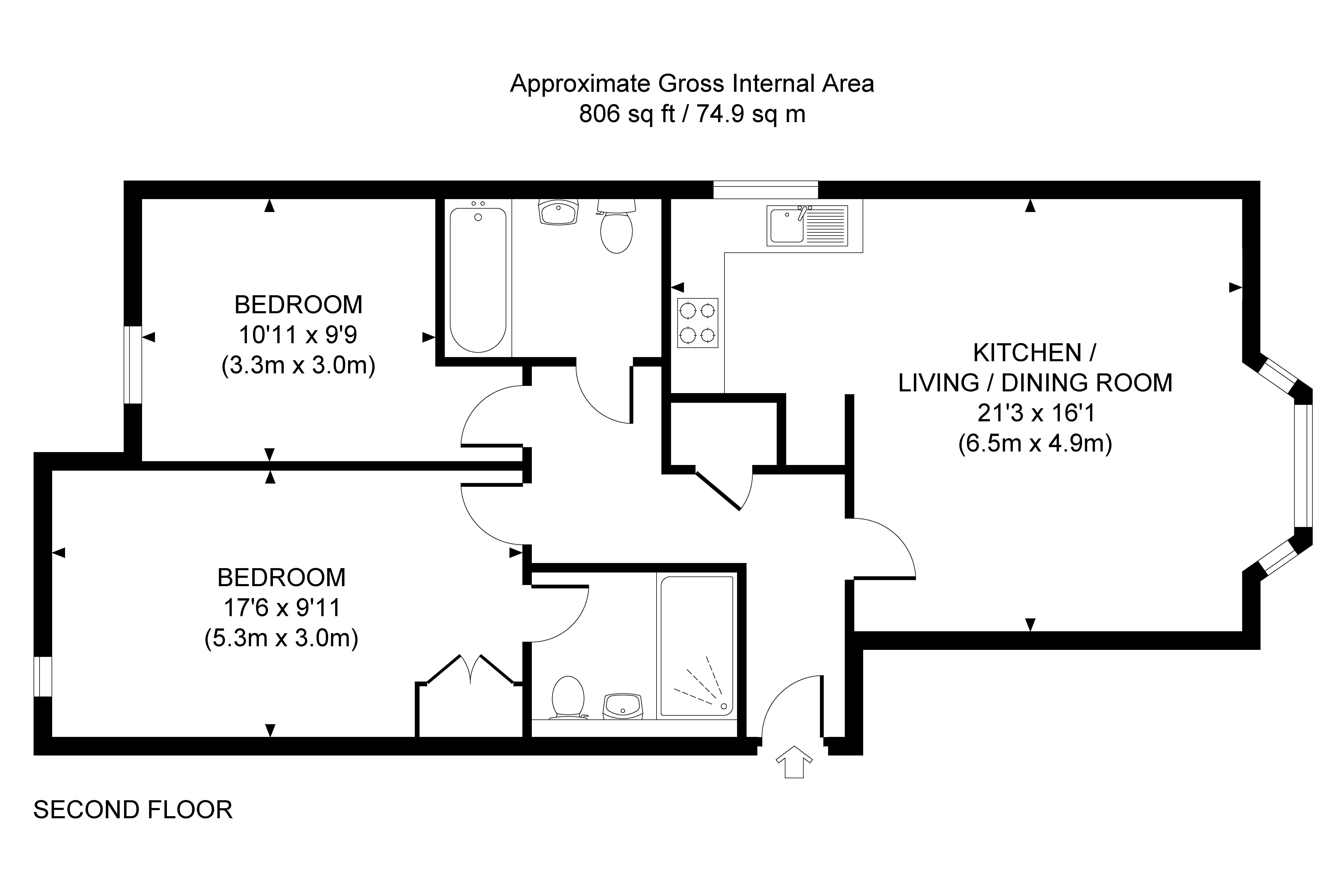 2 Bedrooms Flat for sale in 3 Onslow Place, Woking, Surrey GU24