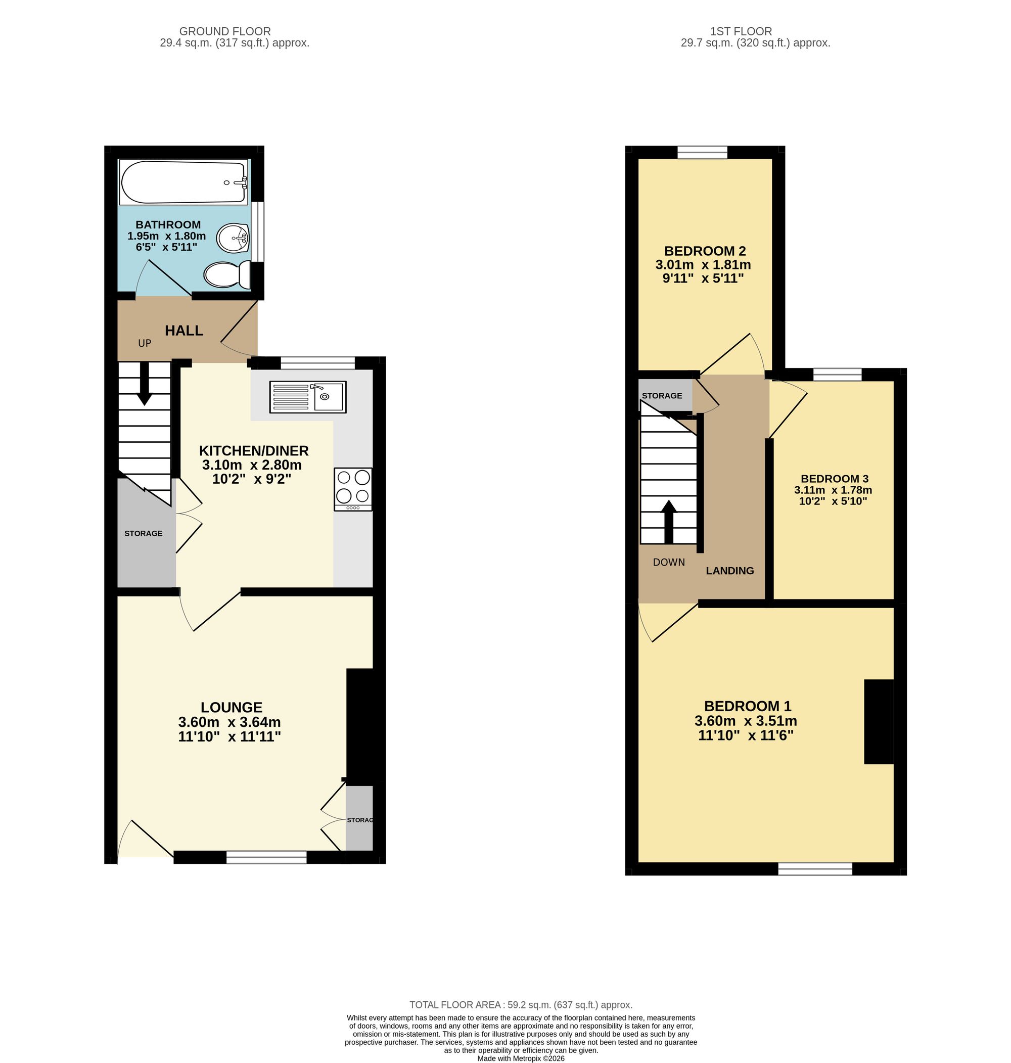 54 Nelson Street, Chesterfield floorplan