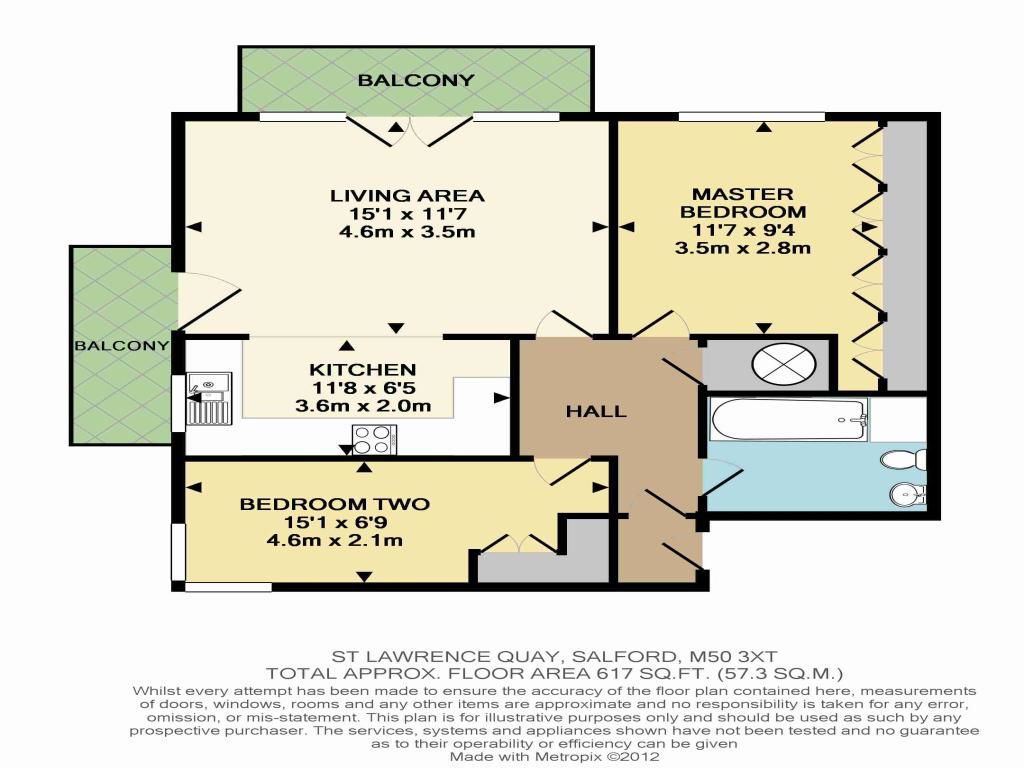 2 Bedrooms Flat to rent in St. Lawrence Quay, Salford M50
