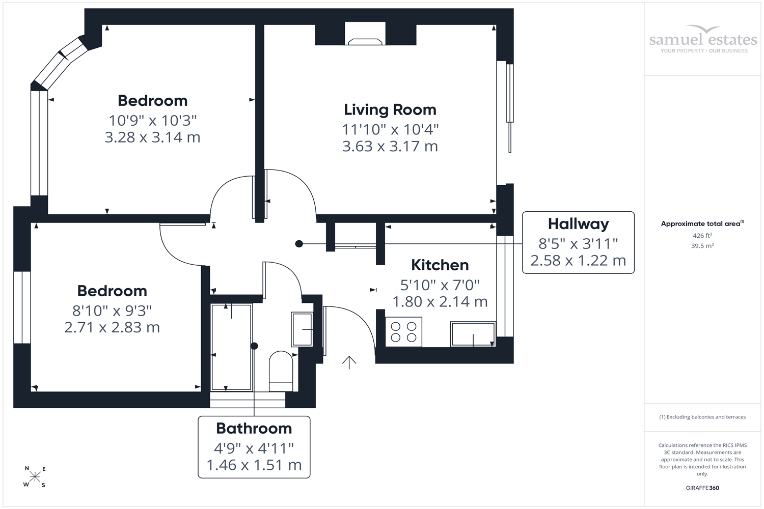 63, Runnymede, London floorplan