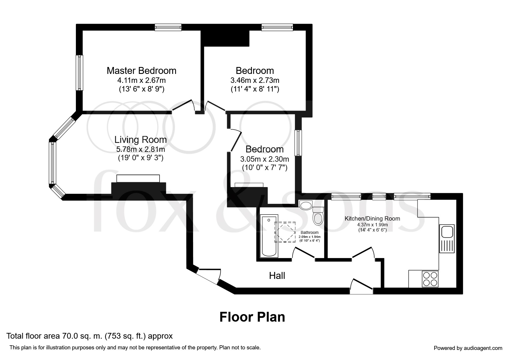 3 Bedrooms Flat for sale in Devonshire Place, Brighton BN2