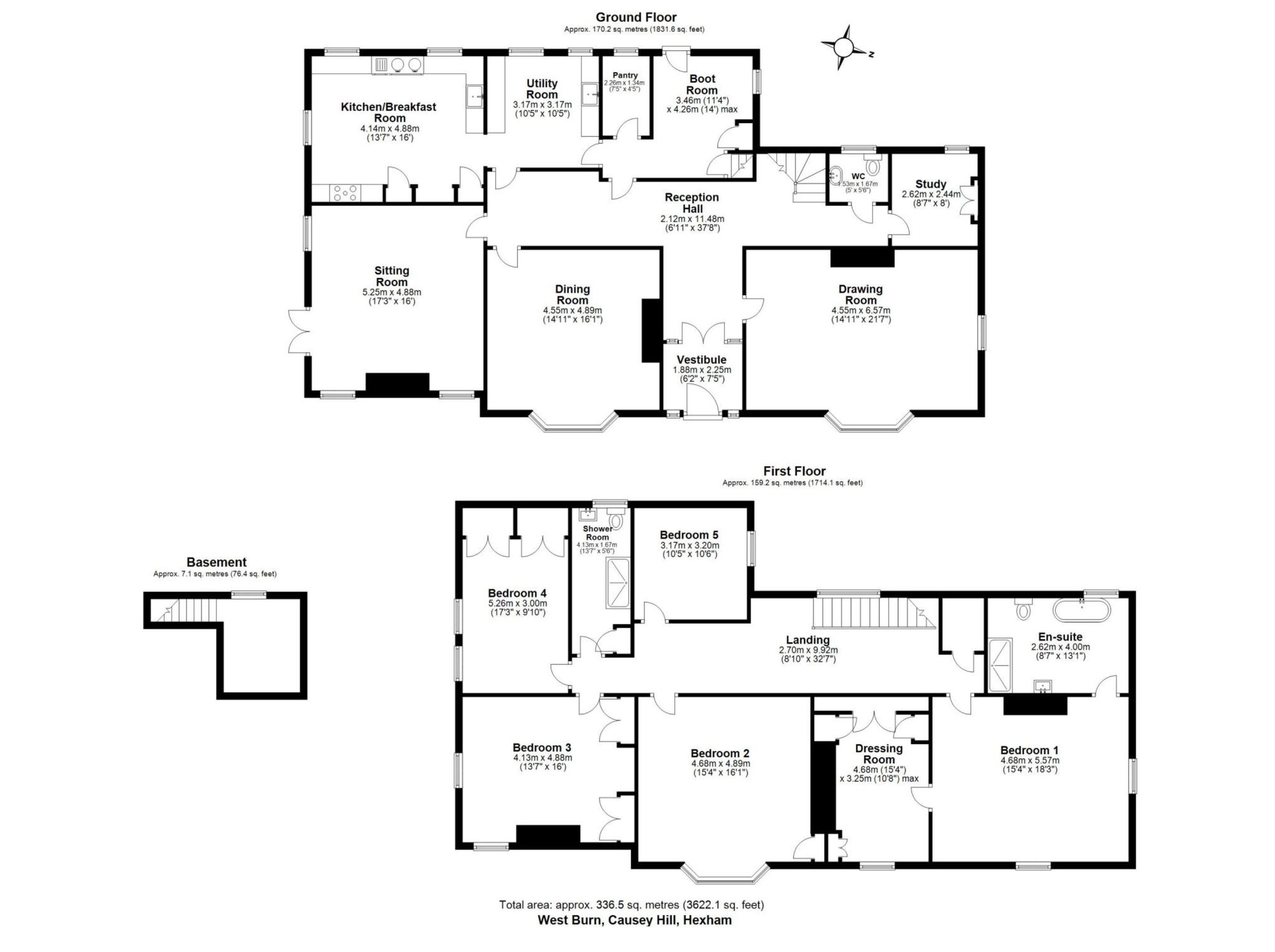 Westburn Causey Hill, Hexham floorplan