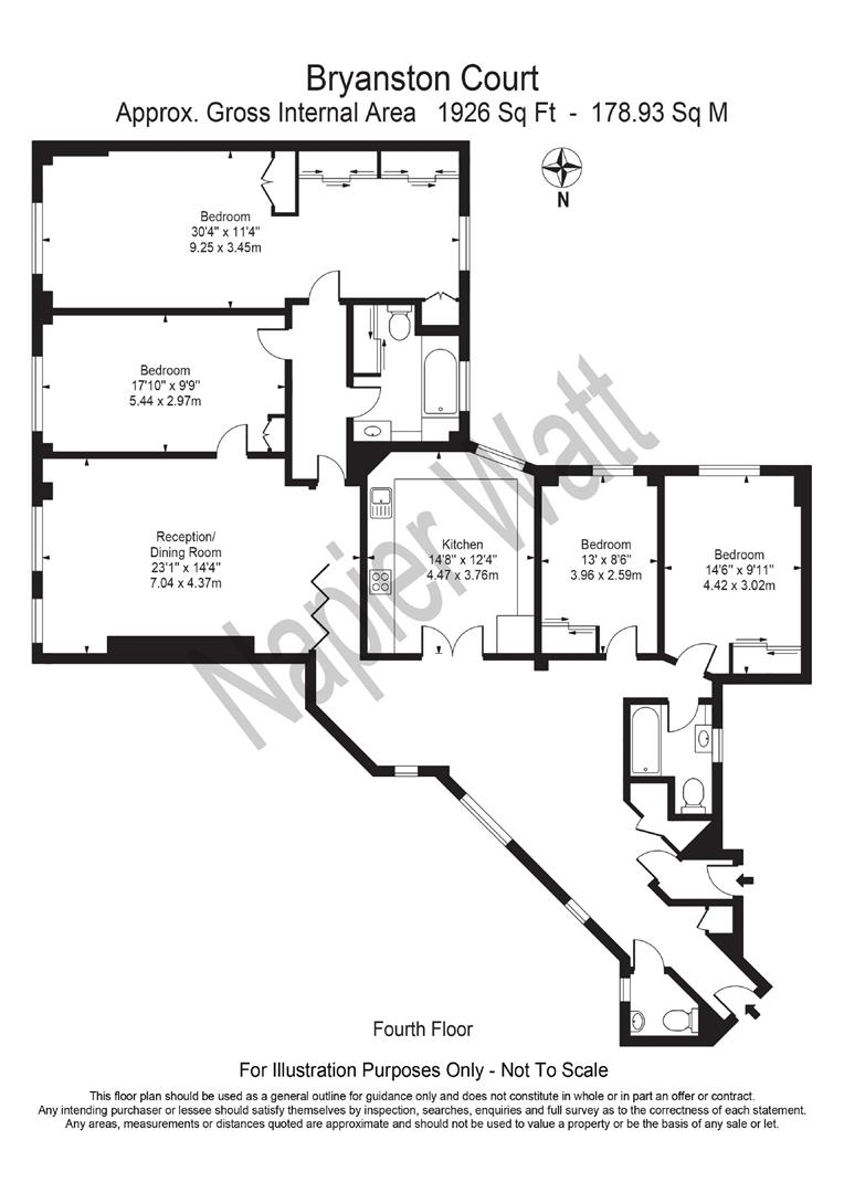 Flat 104, Bryanston Court II, Marylebone floorplan