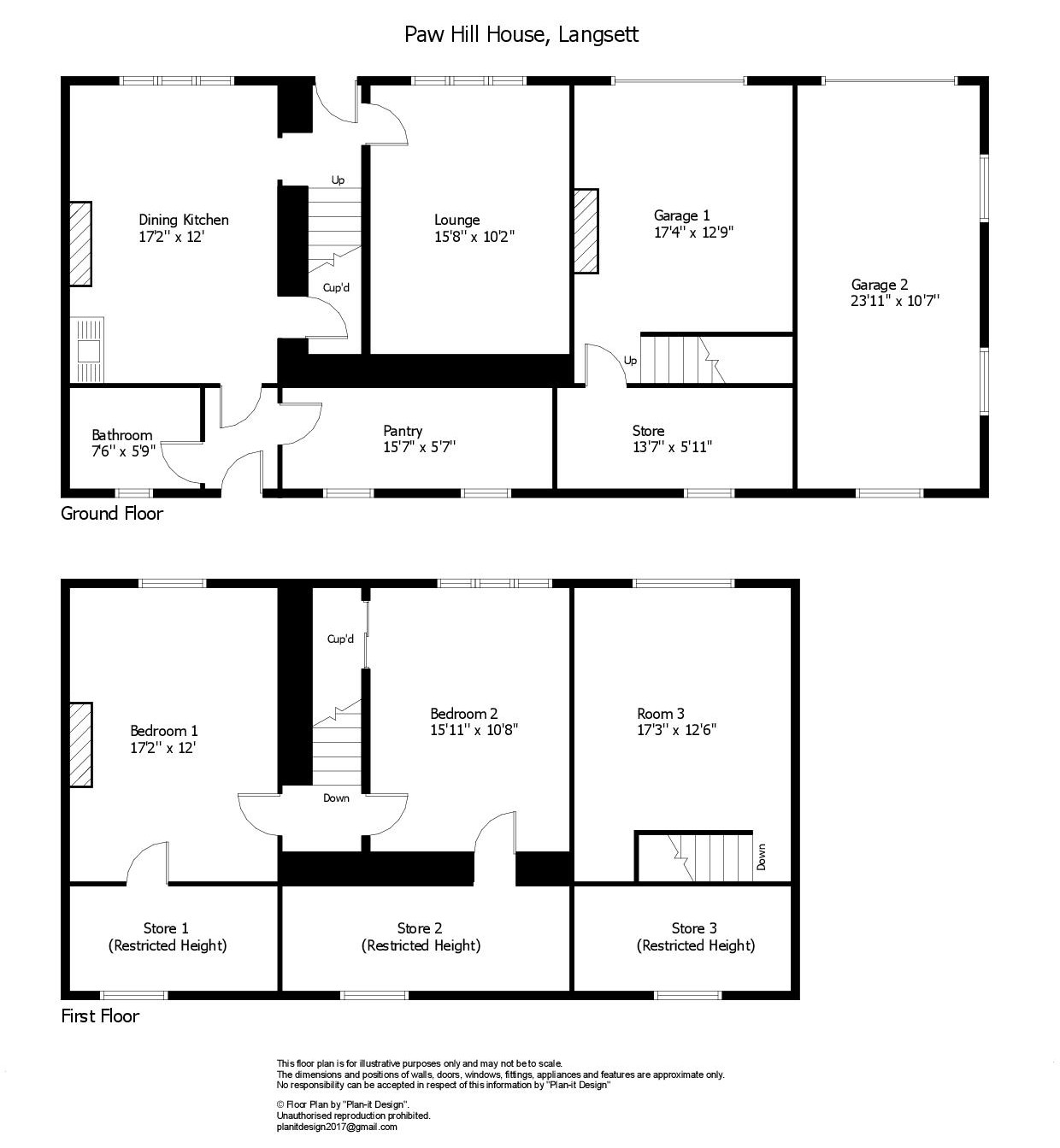 Paw Hill House,, Nether House Lane, Sheffield floorplan