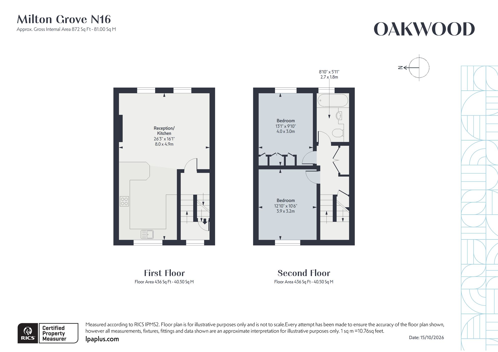 Upper Flat, 100 Milton Grove, London floorplan
