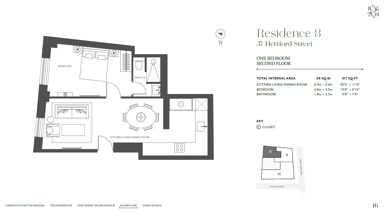 Apt 8, Hertford Street (New Images),, 36 & 37 Hertford Street Residences, Mayfair floorplan