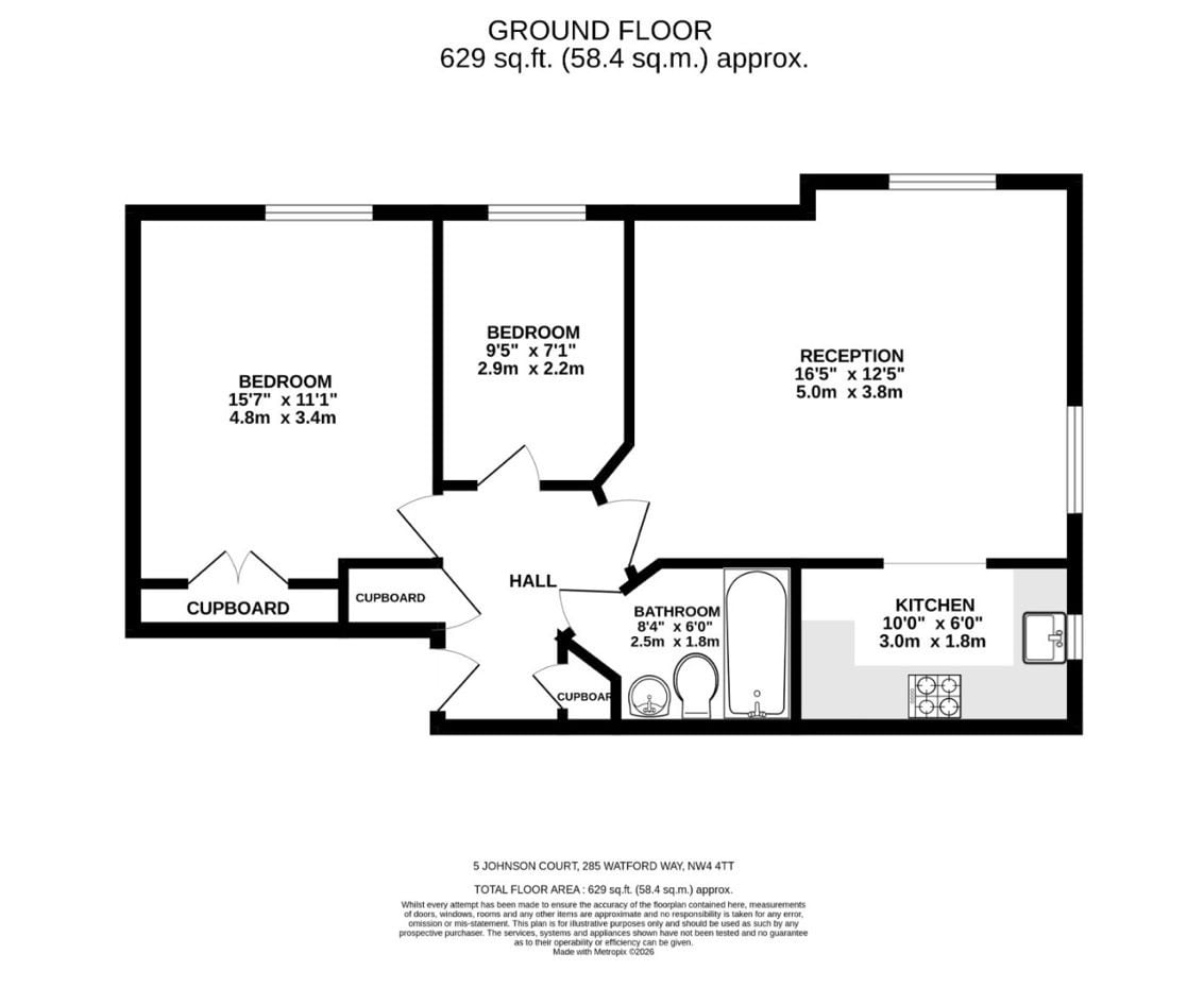 285, Watford Way, London floorplan