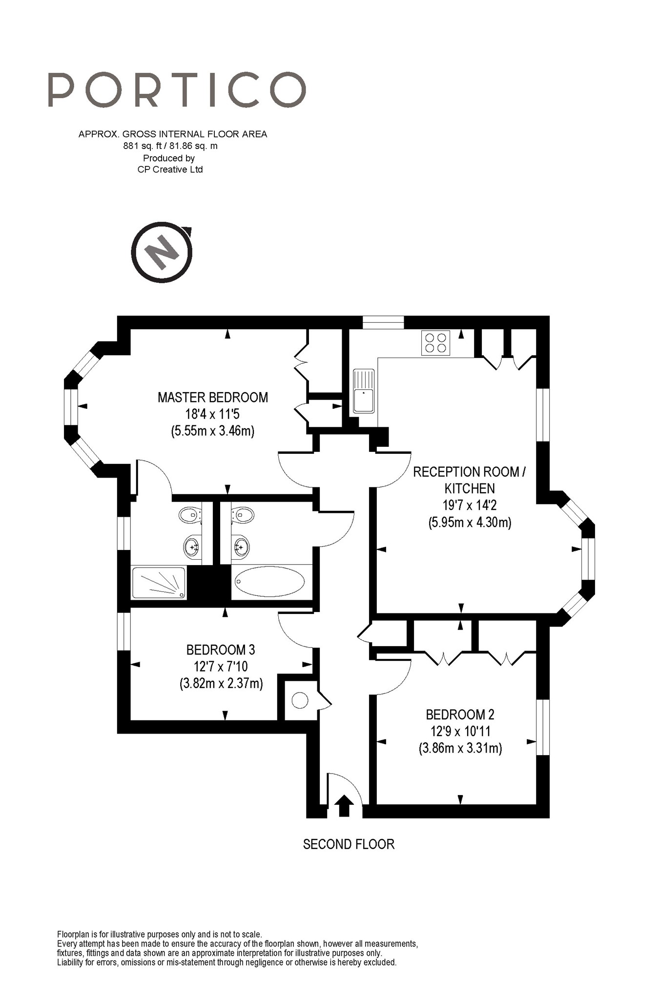 3 Bedrooms Flat to rent in Caledonian Square, London NW1