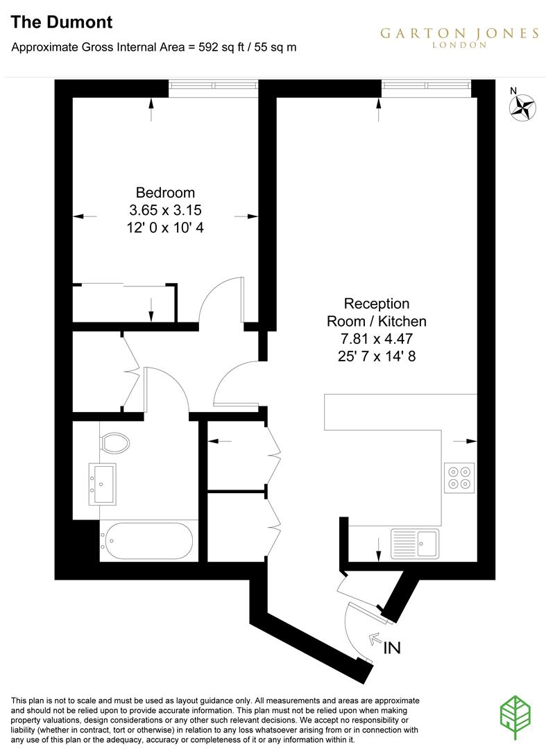 16, The Dumont, Vauxhall floorplan