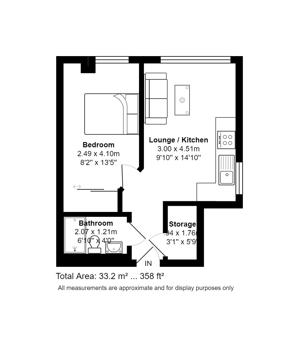 Flat 555, Nexus Point, Birmingham floorplan
