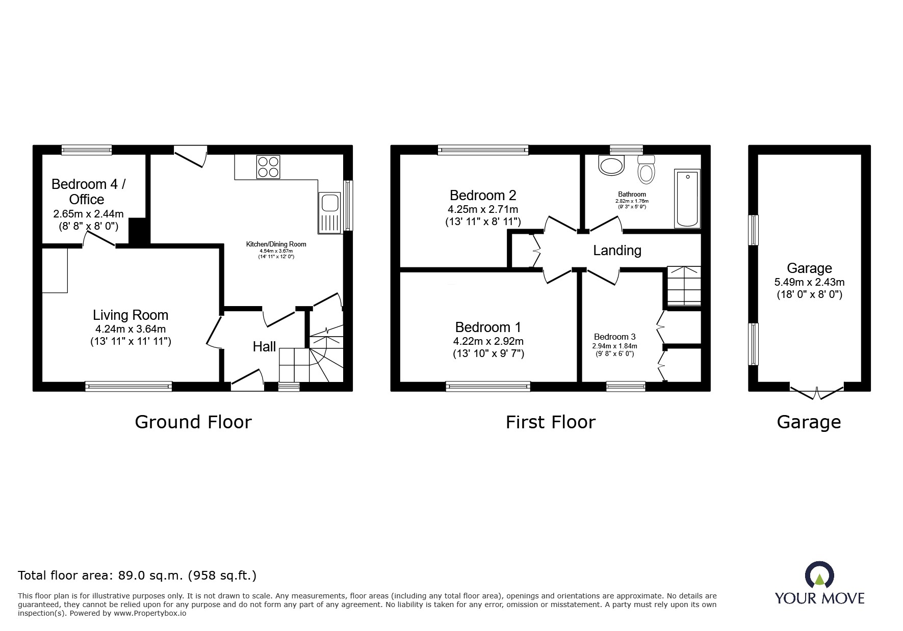 128, Queen Elizabeth Way, Derbyshire floorplan