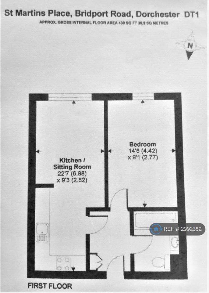 St Martins Place, Bridport Road, Dorchester floorplan