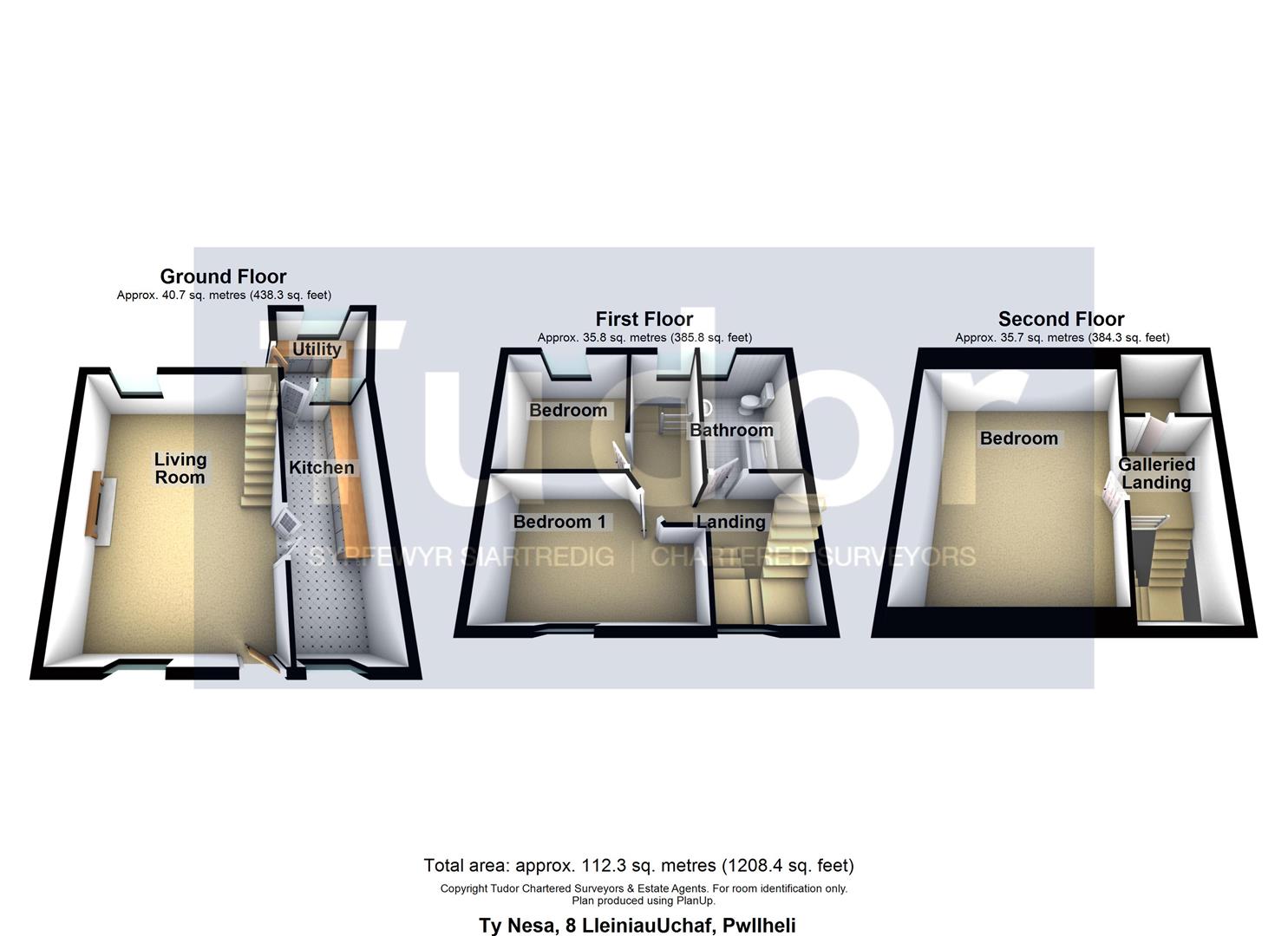 Ty Nesa, 8 Church Place, Pwllheli floorplan