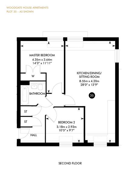 1 Bedrooms Flat for sale in 