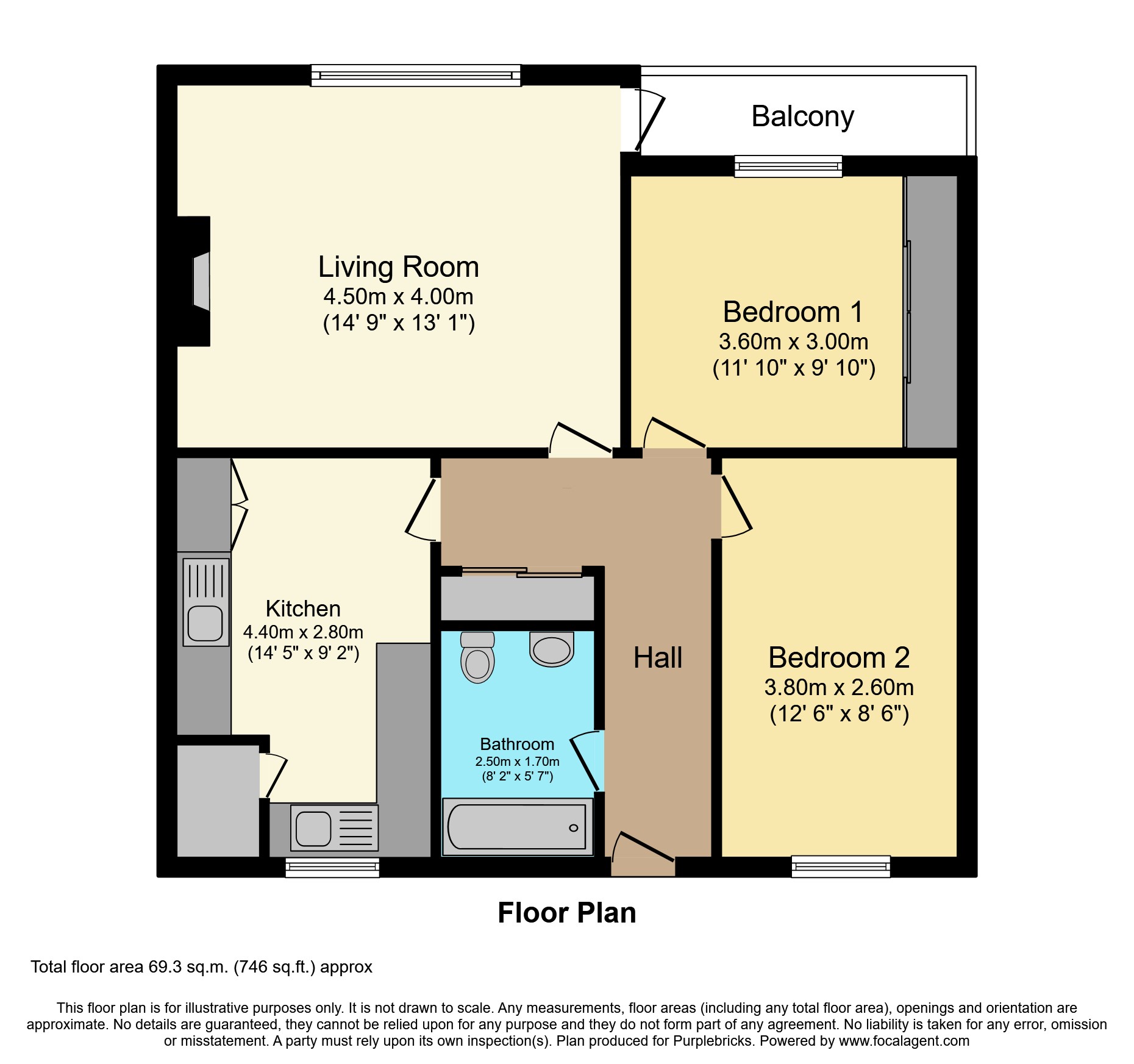 Flat 605/Canon Green Court, West King Street, Salford floorplan