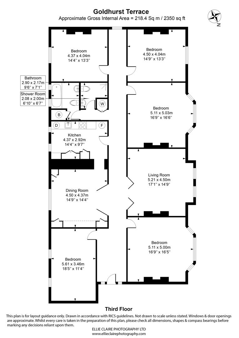 Flat 10 Rosslyn Mansions, 21, Goldhurst Terrace, London floorplan