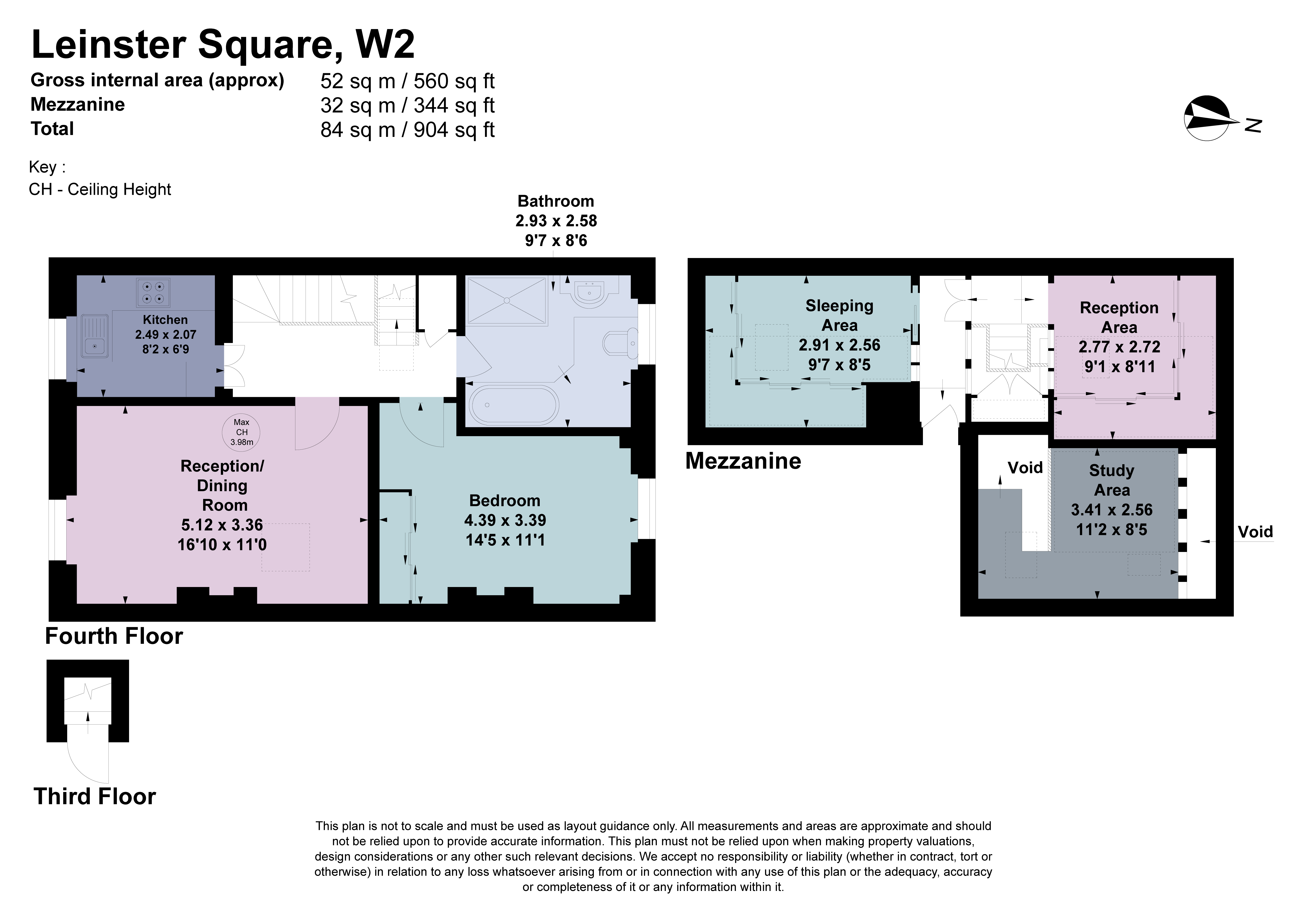Flat 7, 42, Leinster Square, London floorplan