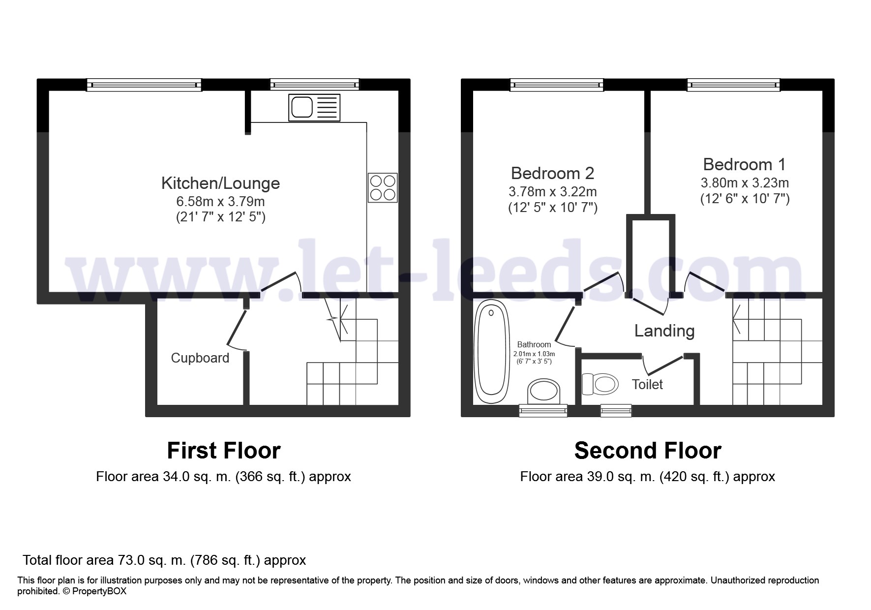 2 Bedrooms Flat to rent in Rossefield Terrace, Bramley, Leeds LS13