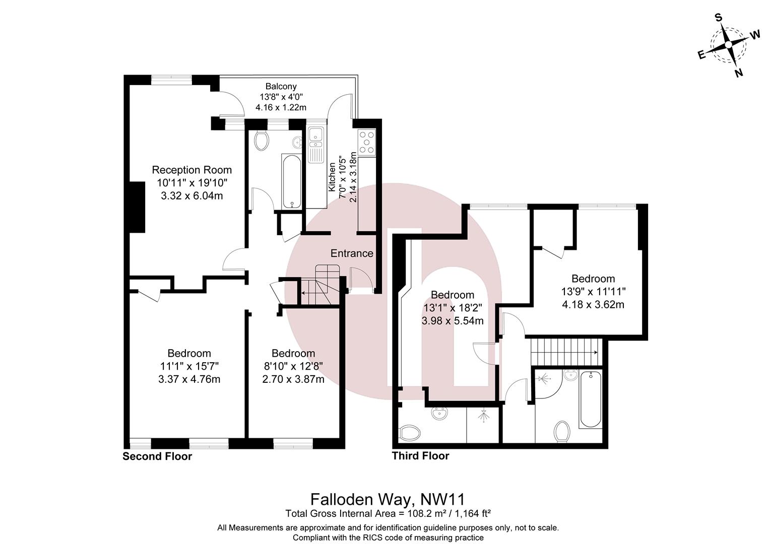 48B, The Market Place, Falloden Way, London floorplan
