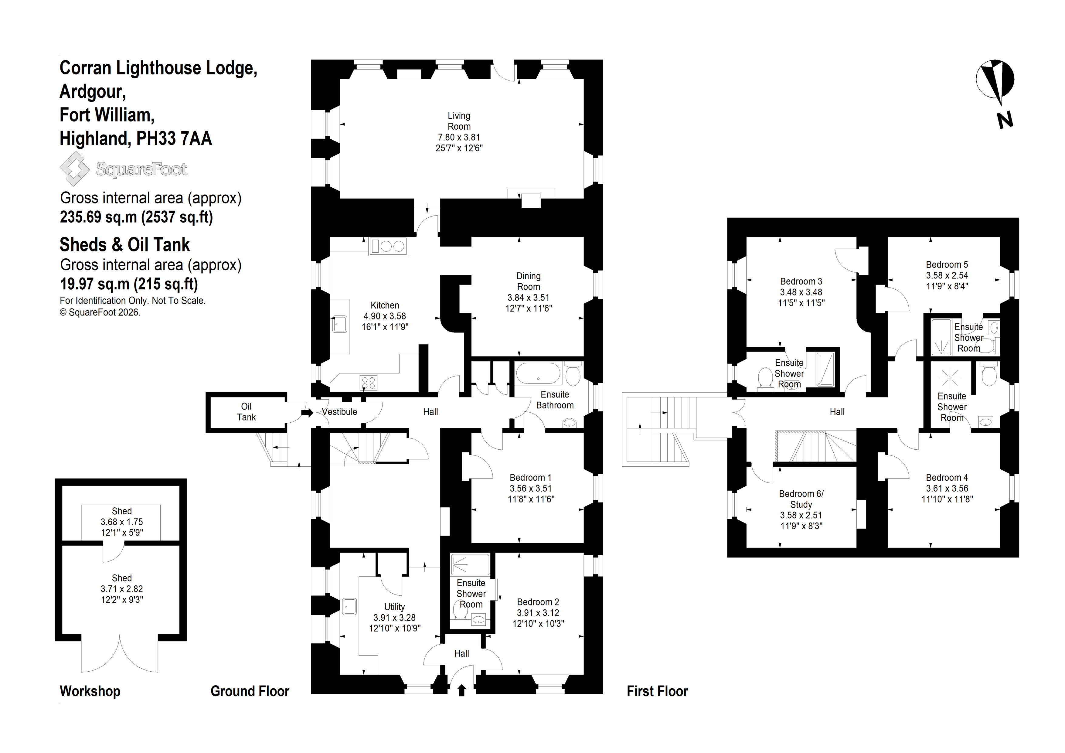 Corran Lighthouse Lodge, Fort William floorplan
