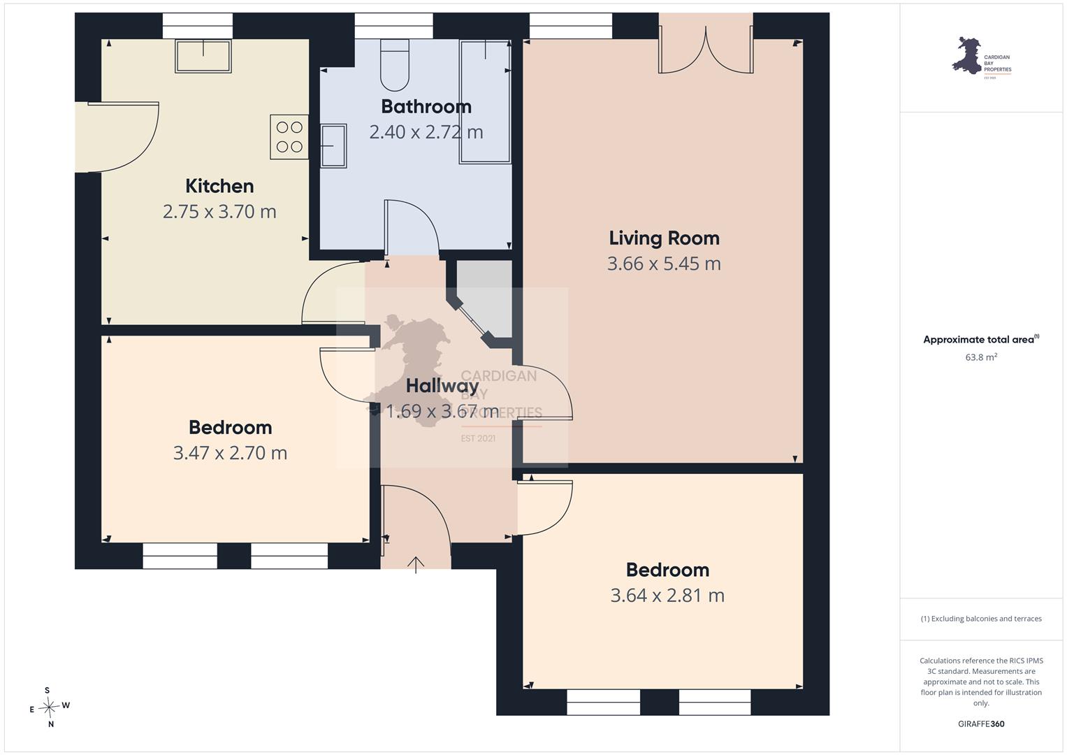 Clydfan, 14, Heol Ty Newydd, Cardigan floorplan
