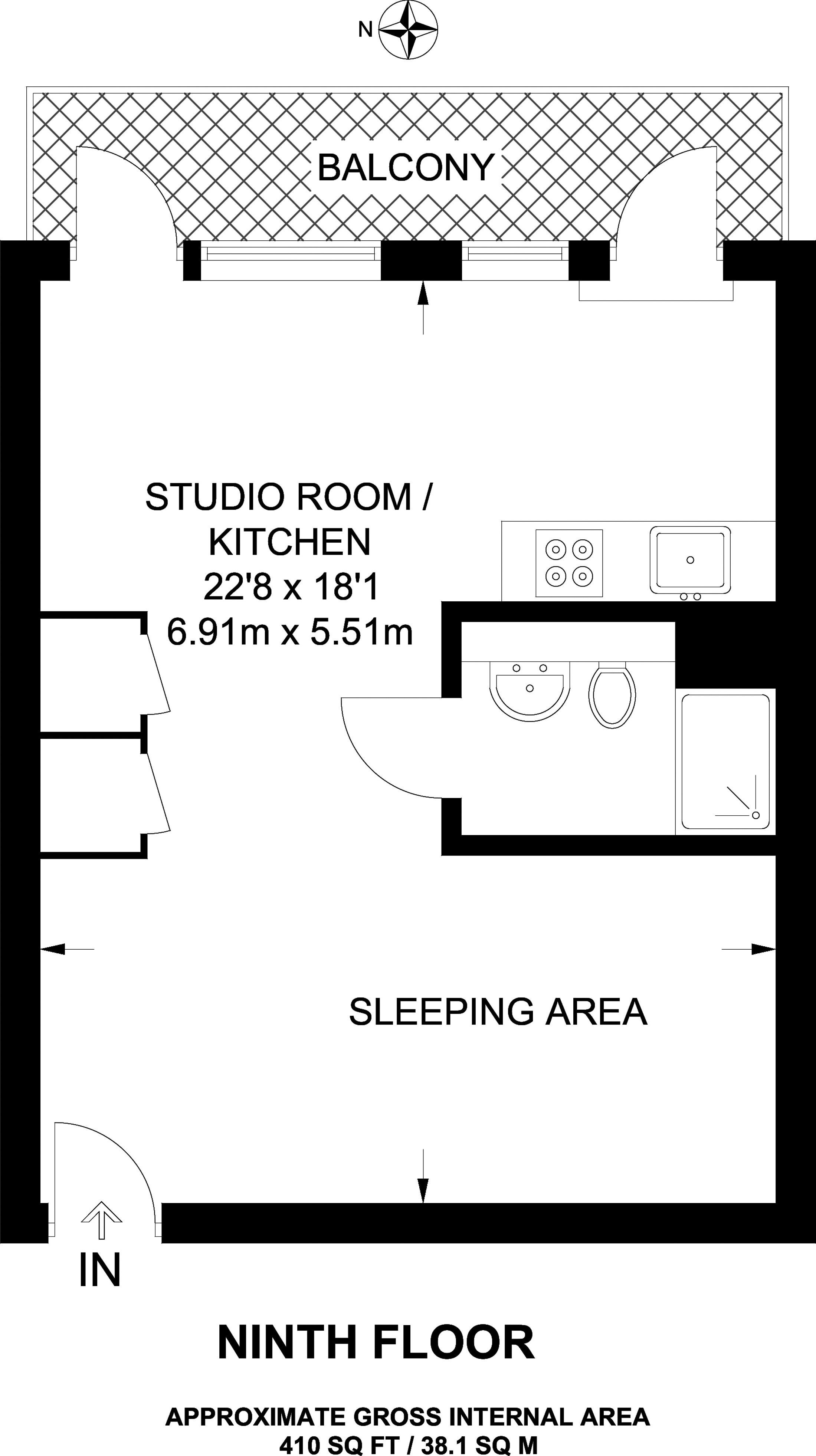 0 Bedrooms Studio to rent in Millharbour, London E14