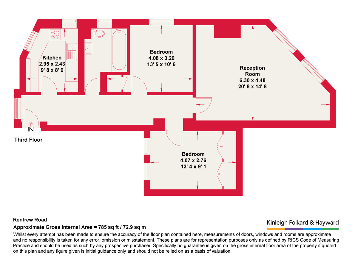 Flat 17, 46, Renfrew Road, London floorplan