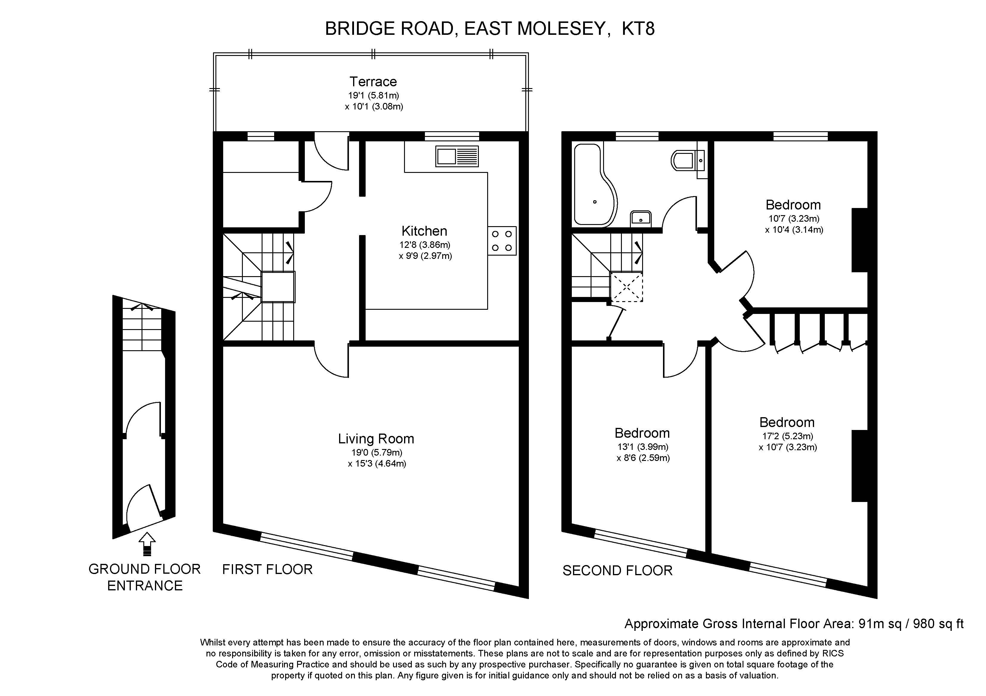 83a, Bridge Road, East Molesey floorplan